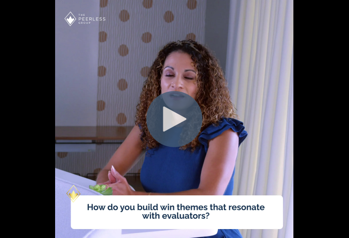 How do you build win themes that resonate with evaluators?